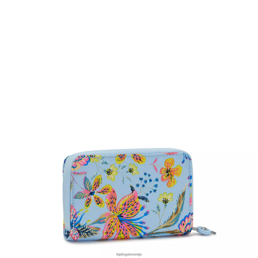 Kipling V4X2B296 divje rože denarnica z majhnimi tiskanimi črkami ženske denarnice in zapestnice