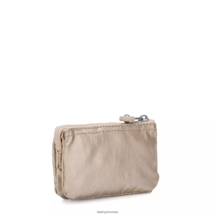 Kipling V4X2B610 zvezdasto zlata kovinska creativity mini torbica kovinski obesek za ključe ženske obeski za ključe