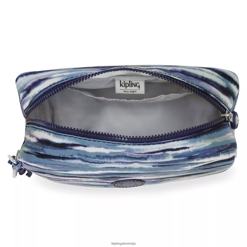 Kipling V4X2B528 črtaste črte bleščeče potiskana torbica ženske vrečke