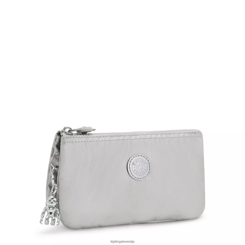 Kipling V4X2B547 svetlo kovinsko velika kovinska torbica za ustvarjalnost ženske vrečke
