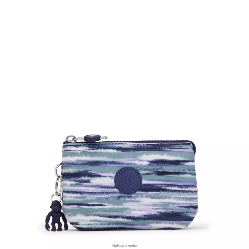 Kipling V4X2B603 črtaste črte torbica z majhnim potiskom za ustvarjalnost ženske vrečke