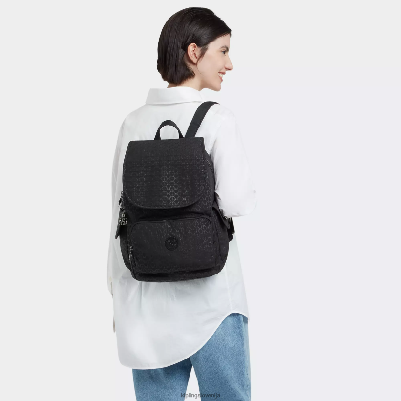 Kipling V4X2B363 vtisnjen podpis nahrbtnik s potiskom city pack ženske modni nahrbtniki