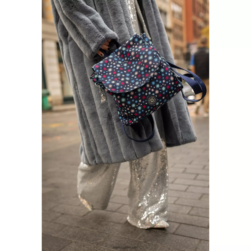 Kipling V4X2B390 funky zvezde majhen nahrbtnik s potiskom dannie ženske modni nahrbtniki