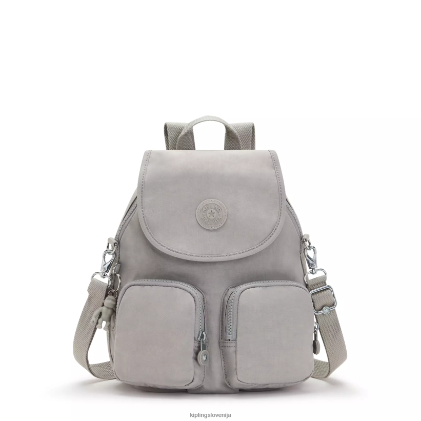 Kipling V4X2B401 siva gris preklopni nahrbtnik firefly up ženske modni nahrbtniki
