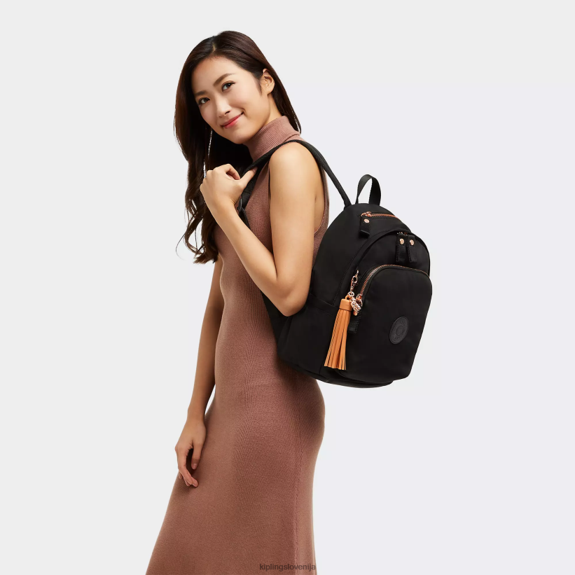 Kipling V4X2B424 črna vrtnica delia nahrbtnik ženske modni nahrbtniki