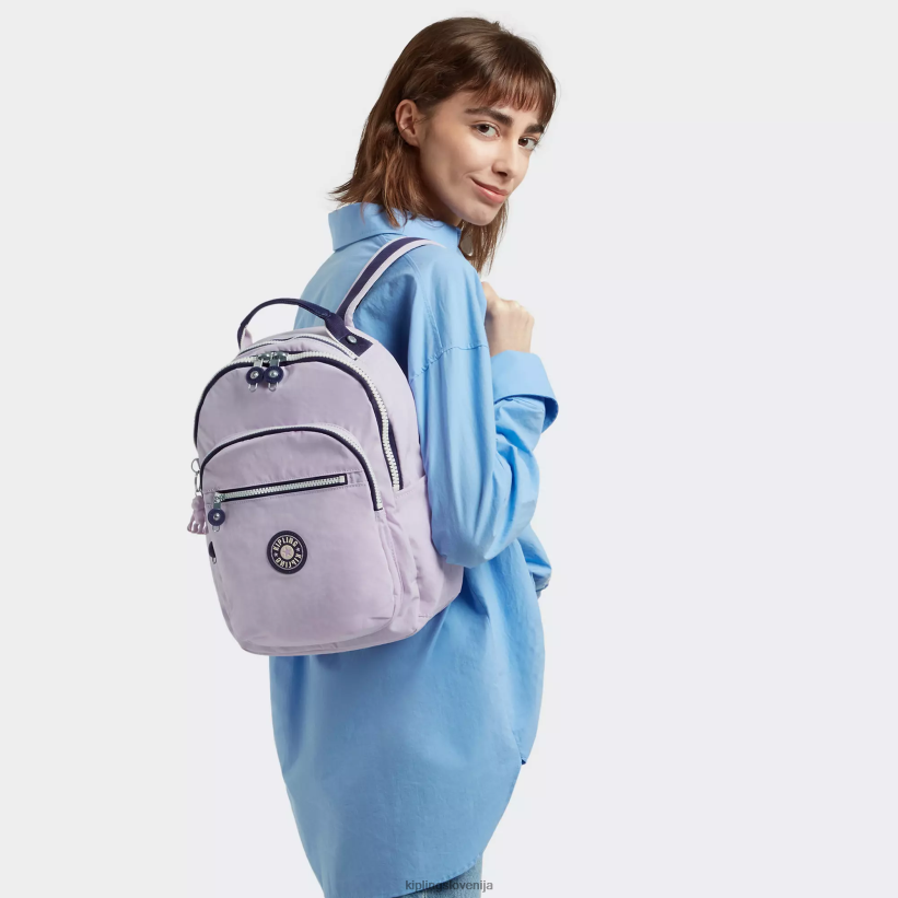 Kipling V4X2B423 nežno lila blok nahrbtnik za majhen tablični računalnik Seoul ženske monogramabilen