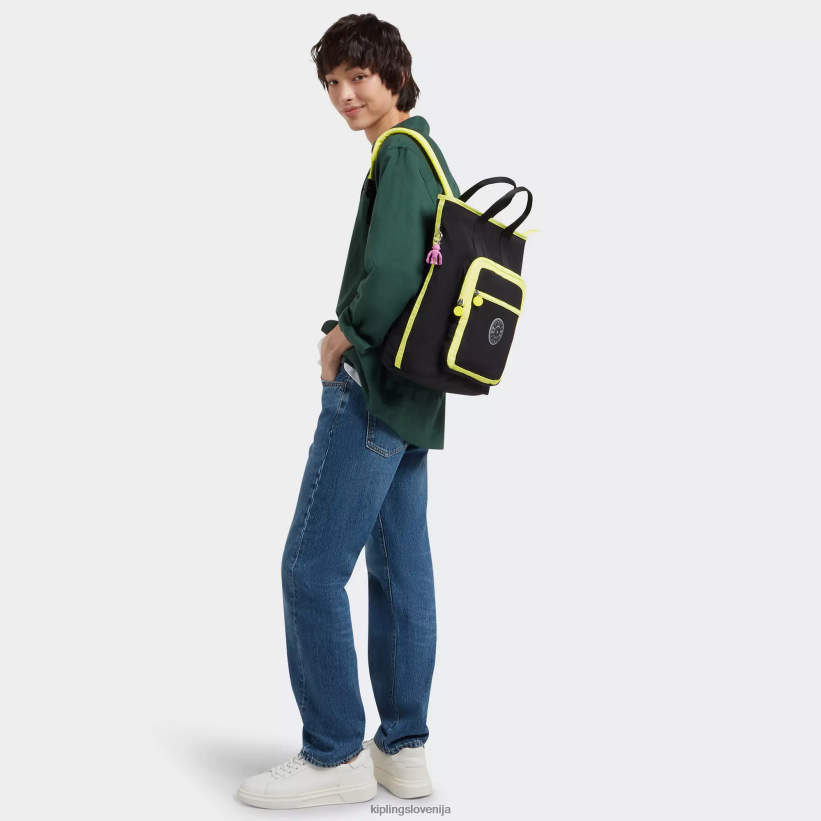 Kipling V4X2B447 prava črna limeta nahrbtnik sia 15