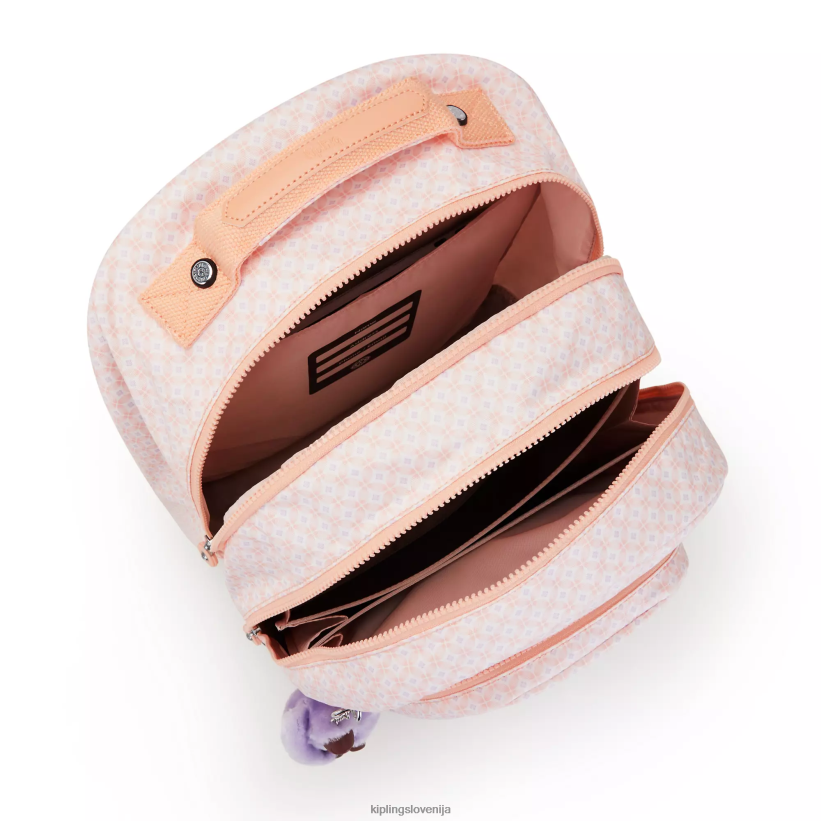 Kipling V4X2B478 dekliška ploščica 17-palčni nahrbtnik za prenosni računalnik s tiskano učilnico ženske nahrbtniki za prenosnike