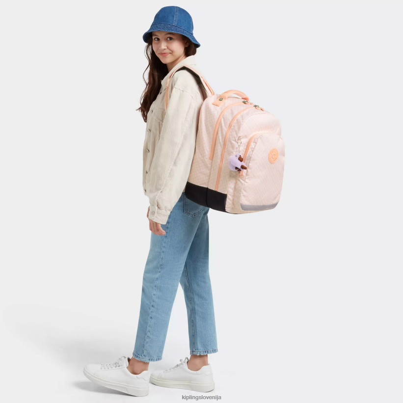 Kipling V4X2B478 dekliška ploščica 17-palčni nahrbtnik za prenosni računalnik s tiskano učilnico ženske nahrbtniki za prenosnike