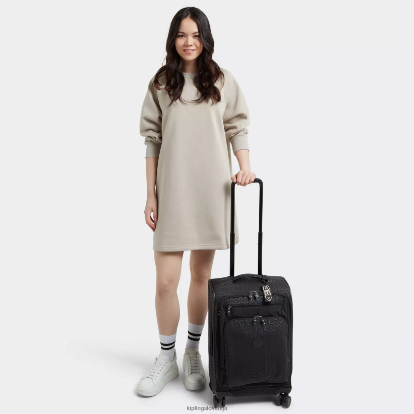 Kipling V4X2B515 vtisnjen podpis youri spin drobno potiskana prtljaga na 4 kolesa ženske vozna prtljaga