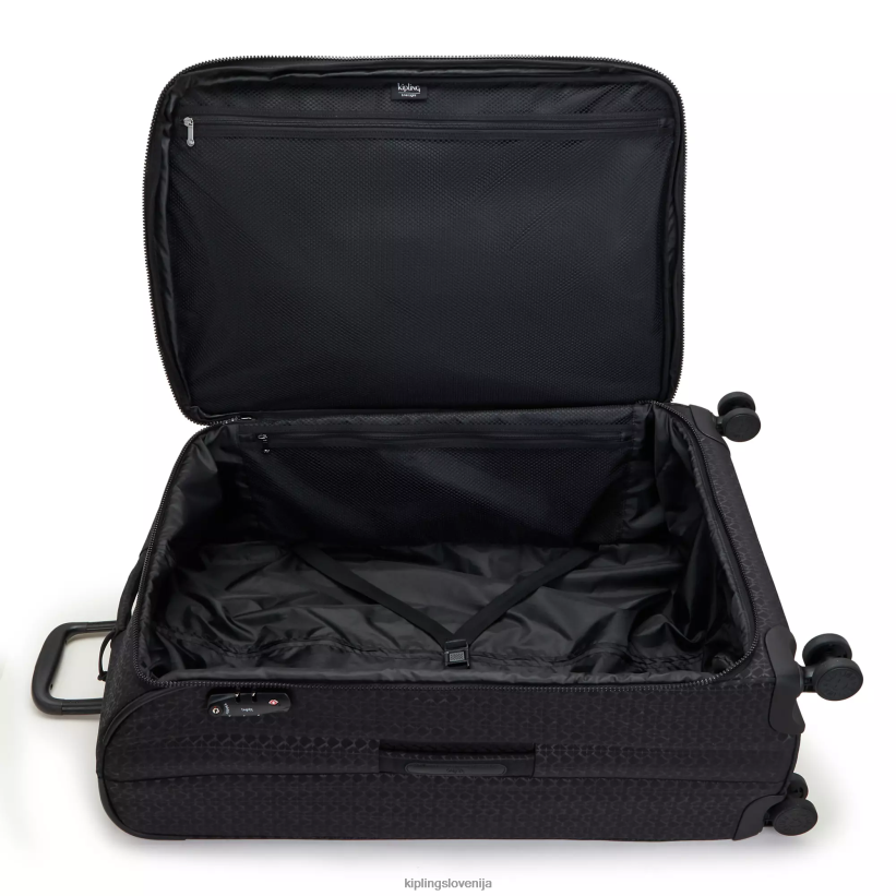 Kipling V4X2B523 vtisnjen podpis vrtite veliko prtljago na 4 kolesa ženske vozna prtljaga