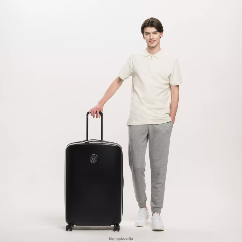 Kipling V4X2B524 črni noir curiosity velika prtljaga na 4 kolesa ženske vozna prtljaga