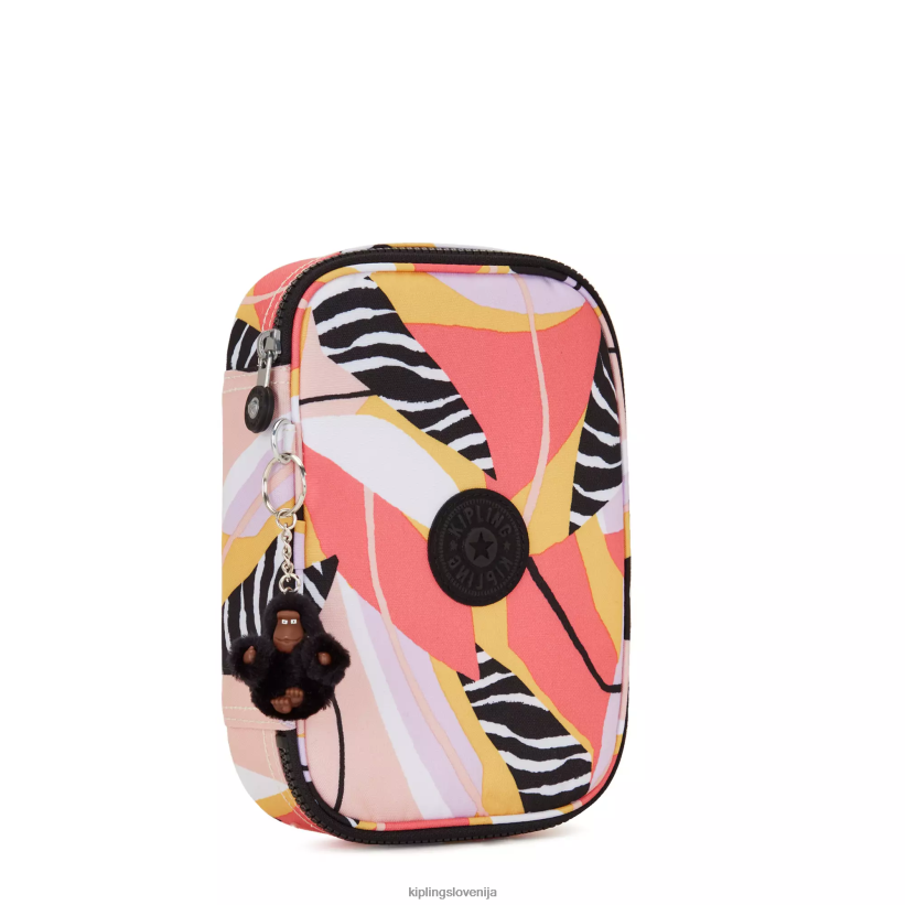 Kipling V4X2B591 abstraktni dopust Etui s potiskom za 100 pisal ženske peresa in svinčniki