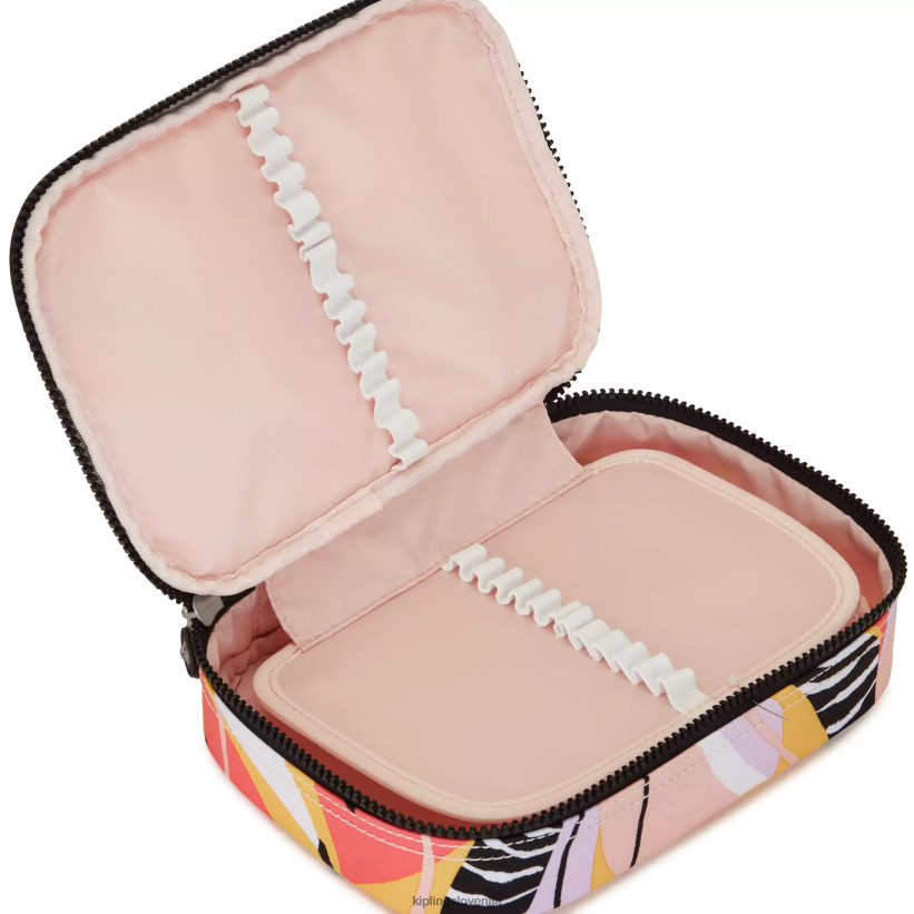 Kipling V4X2B591 abstraktni dopust Etui s potiskom za 100 pisal ženske peresa in svinčniki