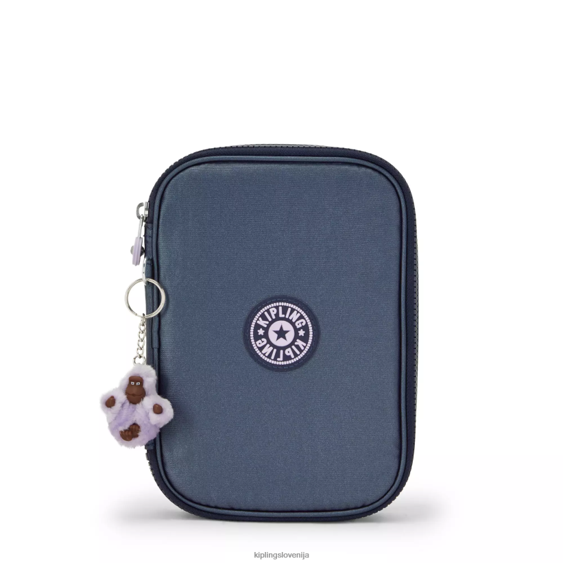Kipling V4X2B596 admiralsko modra Kovinski kovček za 100 peres ženske peresa in svinčniki