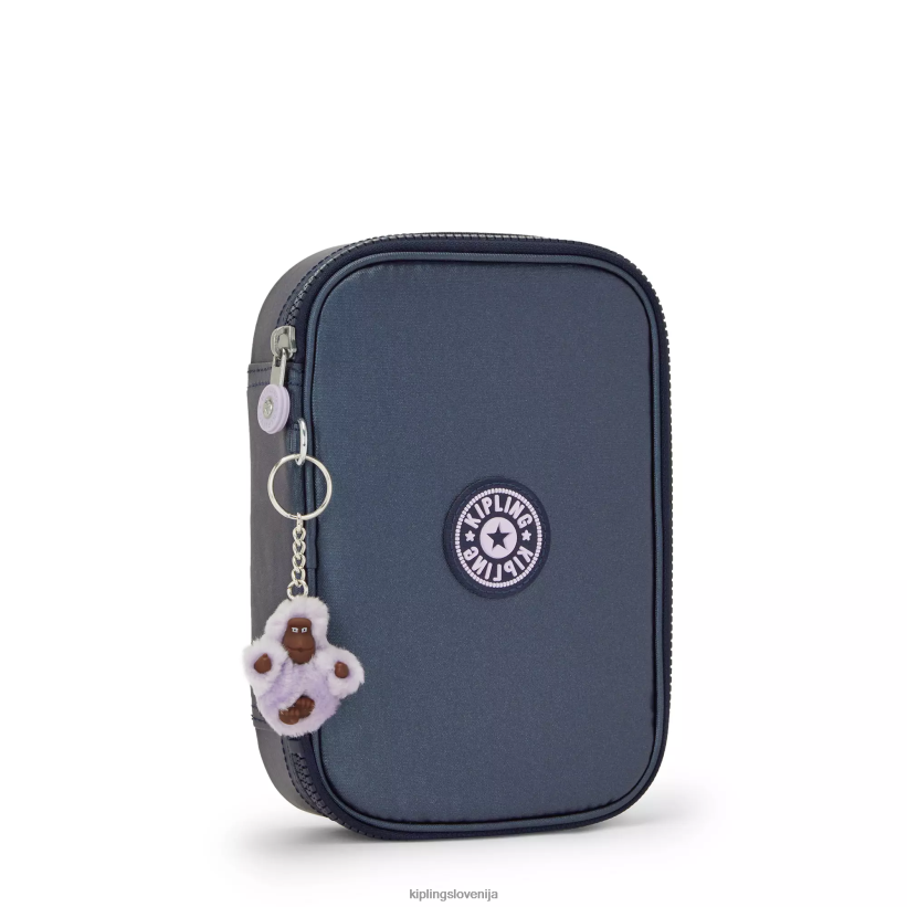 Kipling V4X2B596 admiralsko modra Kovinski kovček za 100 peres ženske peresa in svinčniki