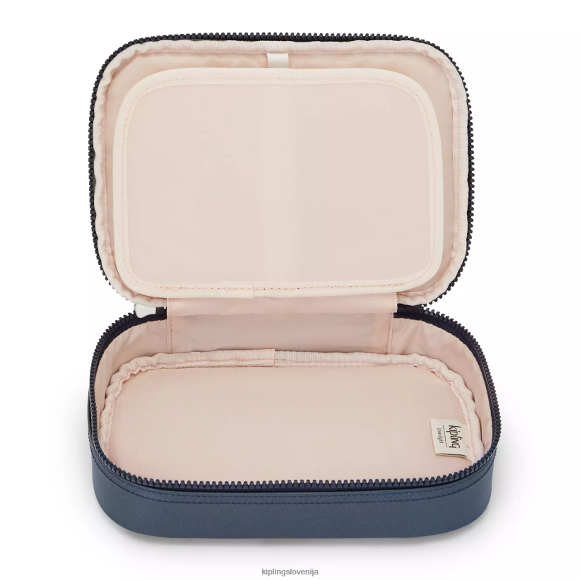 Kipling V4X2B596 admiralsko modra Kovinski kovček za 100 peres ženske peresa in svinčniki