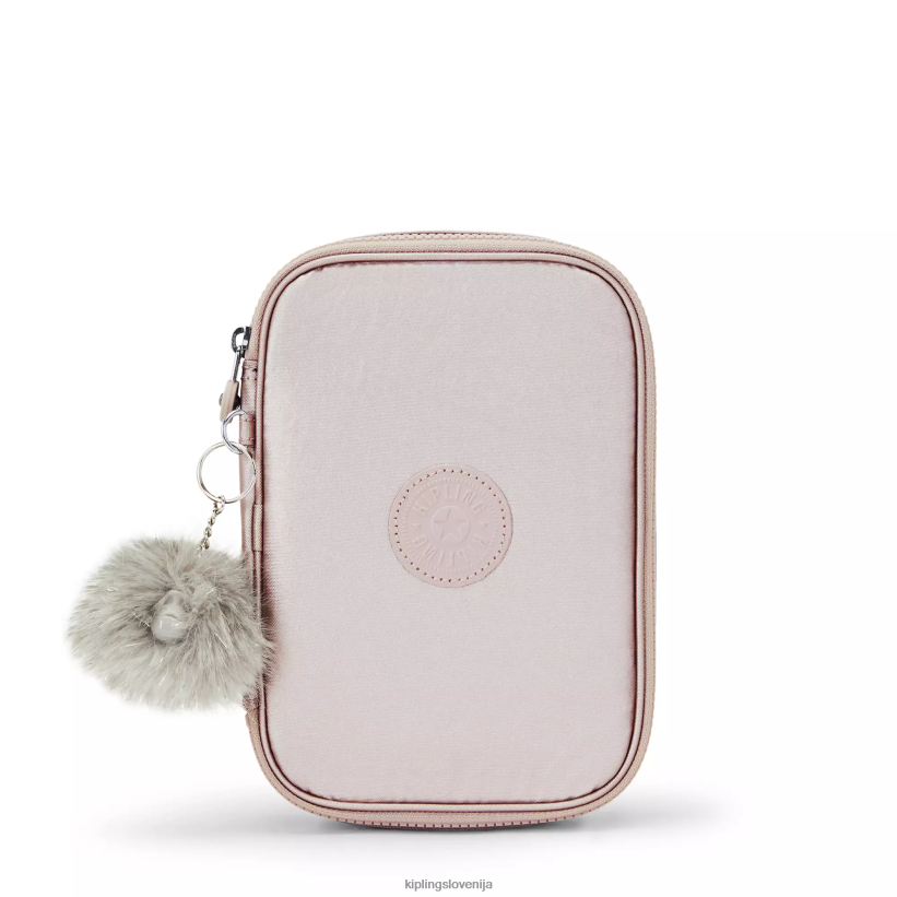 Kipling V4X2B597 kovinska vrtnica Kovinski kovček za 100 peres ženske peresa in svinčniki