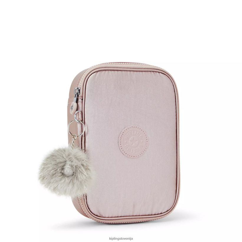 Kipling V4X2B597 kovinska vrtnica Kovinski kovček za 100 peres ženske peresa in svinčniki