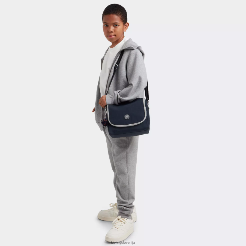 Kipling V4X2B657 prava modro siva nova torba za kosilo kichirou kichirou ženske vrečke za kosilo