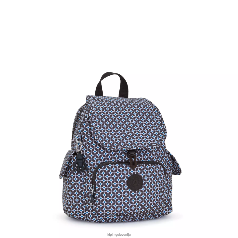 Kipling V4X2B498 črna ploščica city ​​pack mini nahrbtnik s potiskom ženske mini vrečke