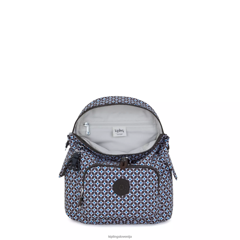Kipling V4X2B498 črna ploščica city ​​pack mini nahrbtnik s potiskom ženske mini vrečke