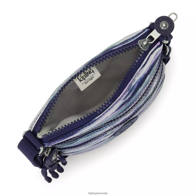 Kipling V4X2B71 črtaste črte alvar ekstra majhna mini torbica s potiskom ženske mini vrečke