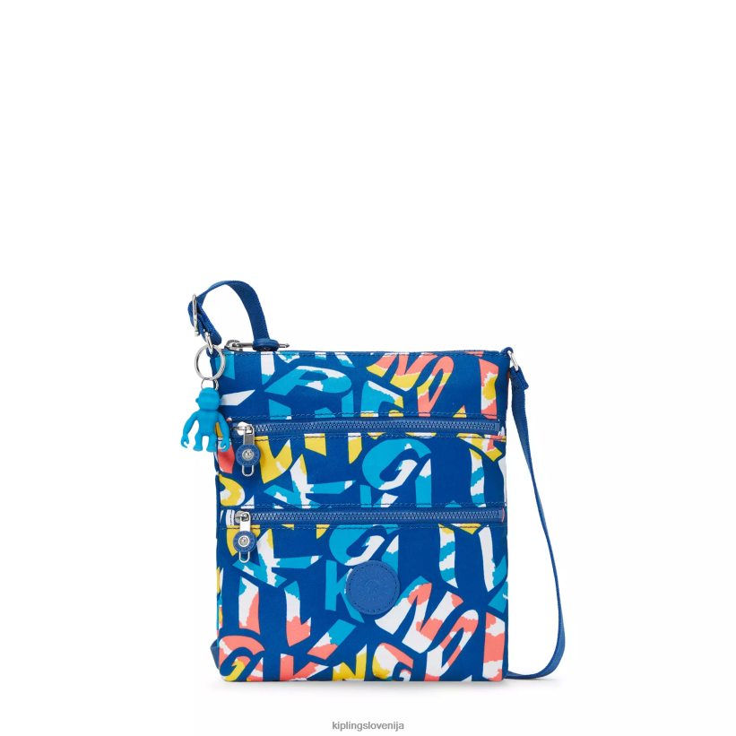Kipling V4X2B7 neon mini torbica za čez telo s potiskom keiko ženske mini vrečke