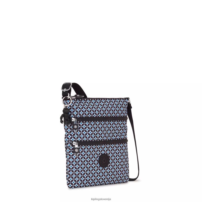 Kipling V4X2B8 črna ploščica mini torbica za čez telo s potiskom keiko ženske mini vrečke
