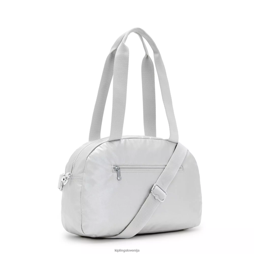 Kipling V4X2B206 svetlo kovinsko cool defea kovinska torba za čez ramo ženske torbe za čez ramo
