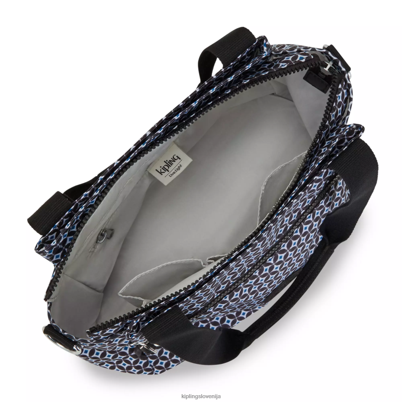 Kipling V4X2B239 črna ploščica torba za čez ramo s potiskom elysia ženske torbe za čez ramo
