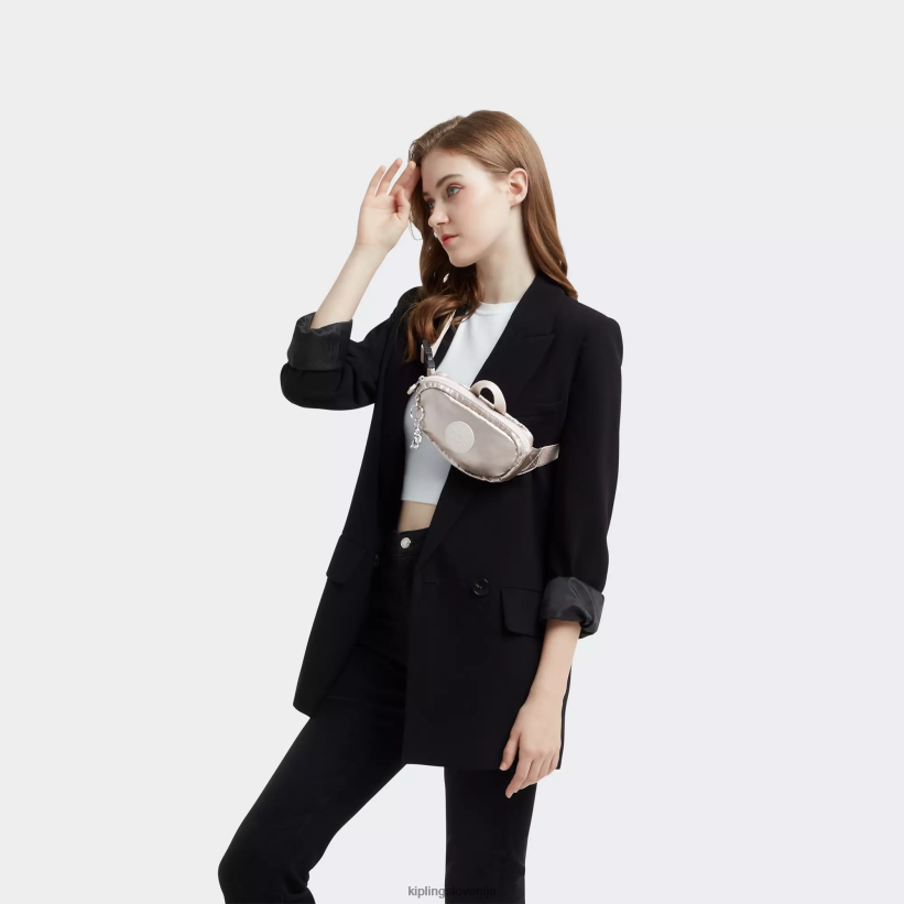 Kipling V4X2B283 kovinski sijaj alys kovinski torbica za okoli pasu ženske torbica za okoli pasu