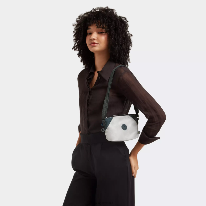 Kipling V4X2B101 lunasto sivi blok art ekstra majhna torbica za čez ramo ženske torbice za čez ramo