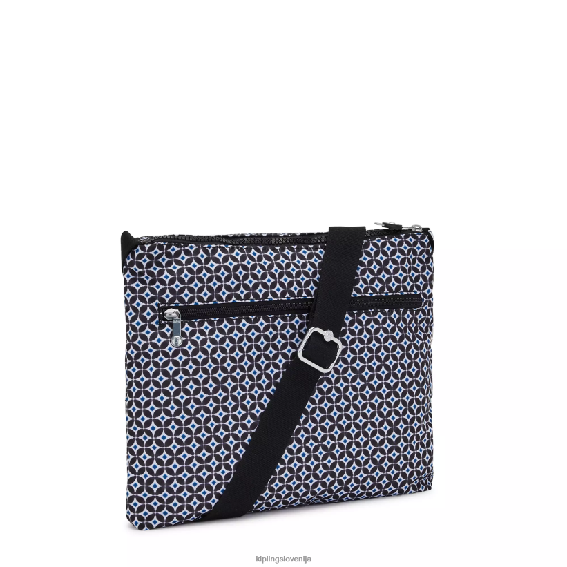 Kipling V4X2B145 črna ploščica torba za čez ramo s potiskom alvar ženske torbice za čez ramo