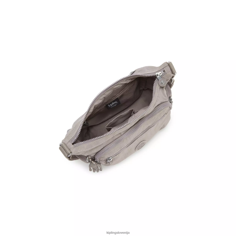 Kipling V4X2B158 siva gris gabbie majhna torbica za čez ramo ženske torbice za čez ramo