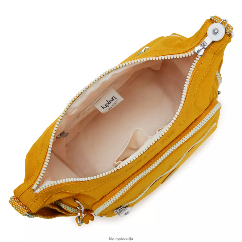 Kipling V4X2B159 hitro rumeno gabbie majhna torbica za čez ramo ženske torbice za čez ramo