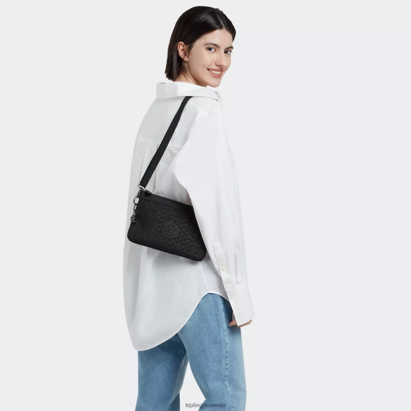 Kipling V4X2B187 vtisnjen podpis torba za čez telo s potiskom riri ženske torbice za čez ramo