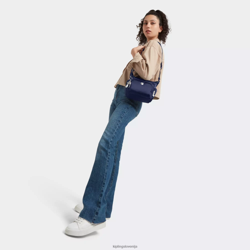 Kipling V4X2B201 kozmično modra gabbie mini torbica za čez ramo ženske torbice za čez ramo