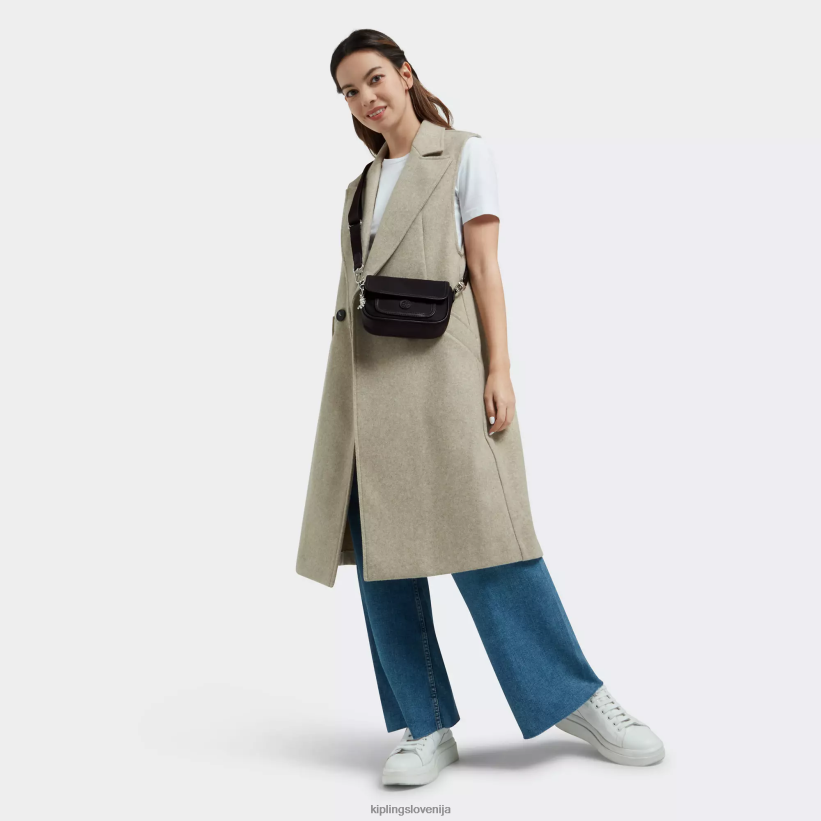 Kipling V4X2B238 paka črna inaki majhna torbica za čez ramo ženske torbice za čez ramo