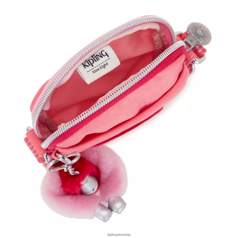 Kipling V4X2B26 vesela roza zabava torba za telefon tally čez telo ženske torbice za čez ramo