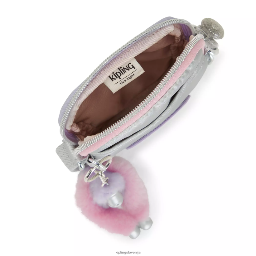 Kipling V4X2B29 candy metal zabava tally kovinska torba za telefon čez ramo ženske torbice za čez ramo