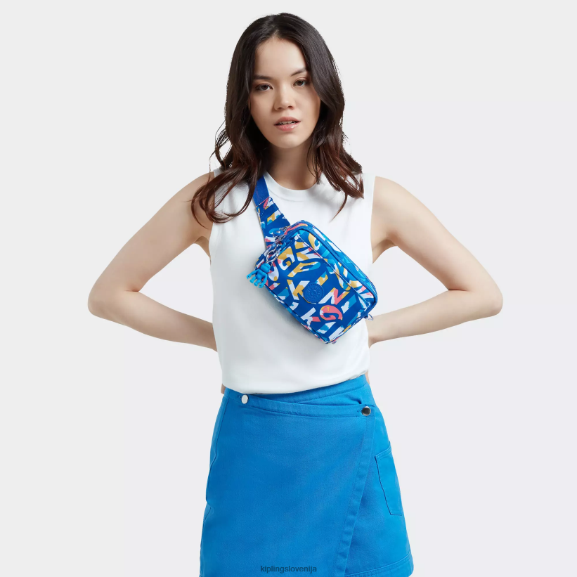 Kipling V4X2B321 neon torbica za čez ramo z več potiskom abanu ženske torbice za čez ramo