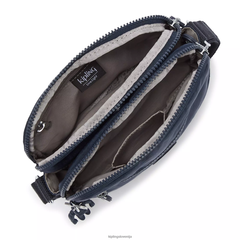 Kipling V4X2B44 modra modra keefe torba za čez ramo ženske torbice za čez ramo