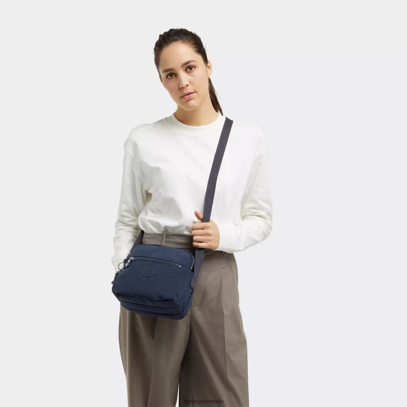 Kipling V4X2B44 modra modra keefe torba za čez ramo ženske torbice za čez ramo