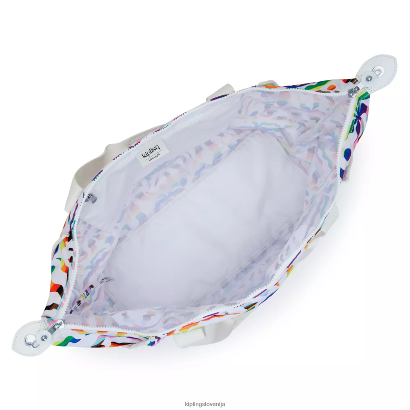 Kipling V4X2B261 mavrična dlan torba z umetniškim srednjim potiskom ženske torbice