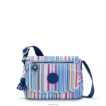 Kipling V4X2B10 letoviške črte mini torbica čez telo s potiskom sabian ženske mini vrečke