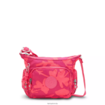 Kipling V4X2B138 koralni cvet gabbie mini potiskana torbica za čez ramo ženske torbice za čez ramo