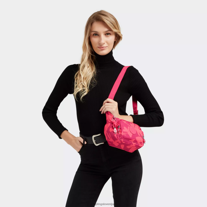 Kipling V4X2B138 koralni cvet gabbie mini potiskana torbica za čez ramo ženske torbice za čez ramo - slika 3