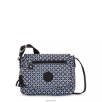 Kipling V4X2B13 črna ploščica mini torbica čez telo s potiskom sabian ženske mini vrečke