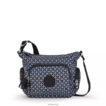 Kipling V4X2B140 črna ploščica gabbie mini potiskana torbica za čez ramo ženske torbice za čez ramo
